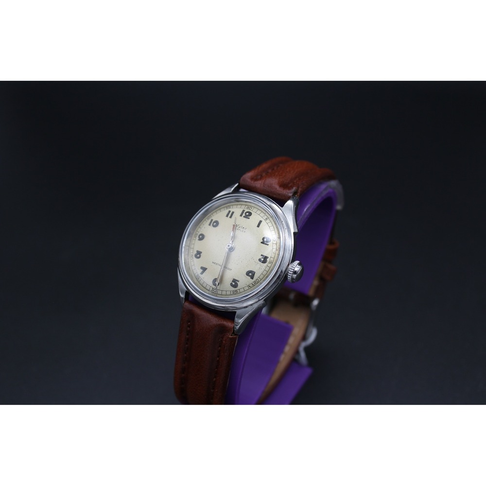 Vintage 1940s Wyler Incaflex Weatherproof Military Style Watch – Running